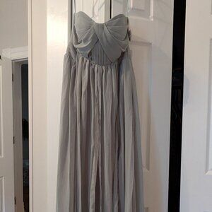 Birdy Grey - Grace Chiffon Convertible Dress with Slit, Color: Sage, NWT